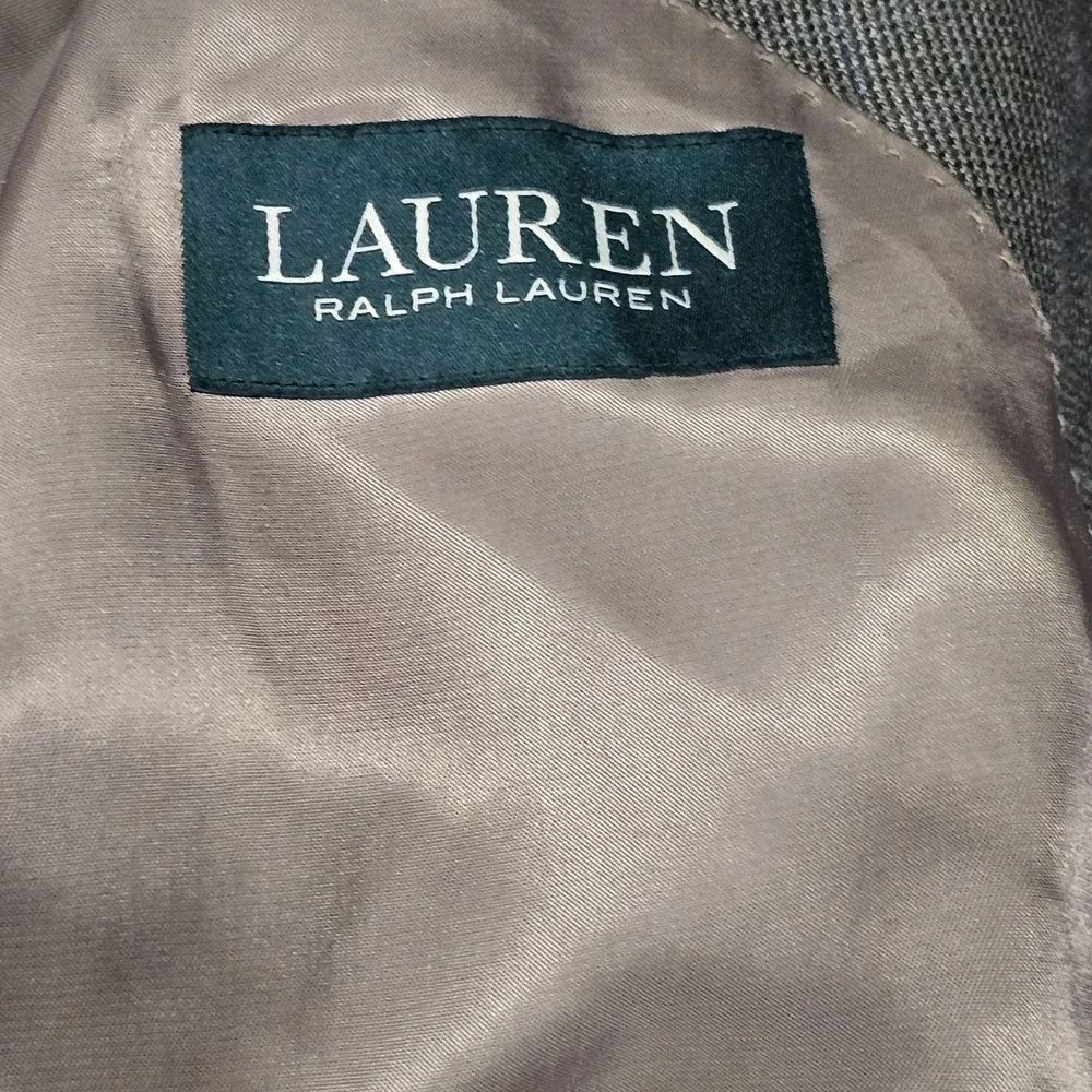 Lauren Ralph Lauren Men's LRL Silk Wool 2‎ Button Blazer Sport Coat Brown 46 R
